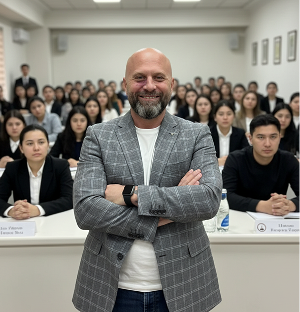 Dr. Giuseppe with students